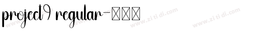 project9 regular字体转换